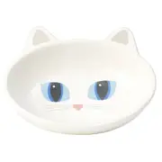 Petrageous Frisky Kitty Ceramic Cat Bowl Oval White 13cm