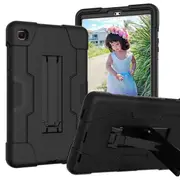 For Samsung Galaxy Tab A7 Lite 8.7 inch SM-T220 T225 Case, Kickstand Shockproof Heavy Duty Tough Protective Rugged Cover (Black)