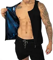 Fashion Sauna Suit for Men - Heat Trapping Sweat Compression Short Sleeve Sauna Shirt, Shapewear Top, Gym Exercise Versatile Shaper Jacket for Men Gym Exercise