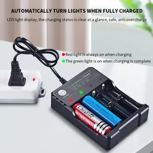 【現貨】18650 電池充電器 4 槽 4.2V 可充電電池 3.7V 鋰離子 18650 紅色/綠燈顯示