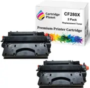 2 Pack Compatible Toner Cartridge Replacement for HP CF280X 80X (6,800 Pages) for HP Laserjet Pro 400 M401d 400 M401dn 400 M401dne 400 M401dw 400 M401n 400 MFP M425dn 400 MFP M425dw