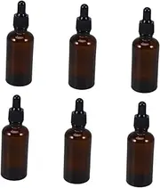 6Pcs Dropper Glass Bottles Essential Oil Bottles with Pipette Convenient for Perfumes Liquids Chemical Storage Compact Practical Design