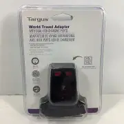 World Travel Power Adapter with AC and Dual USB Charging Ports by Targus