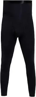 [Ouruikia] Men's Thermal Compression Pants Baselayer Tights High Waist Thermal Leggings Bottoms with Fly