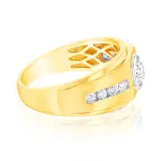Luminesce Lab Grown 1 Carat Diamond Gens Ring in 9ct Yellow Gold, X