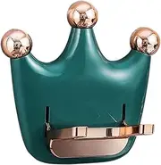 WOONEKY Hair Dryer Wall Mount Holder Abs Material Adhesive Backing Hair Dryer Storage Rack