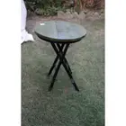 Indien Handmade Wooden Coffee Table Round Portable Folding Stool Garden Outdoor