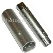 XLR Male-Male and One XLR Female- female Barrel connector adapter 2Pk 4011FE