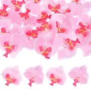 20Pcs Silk Faux Artificial Orchid Flower Heads Petals Decor 2.76", Pink