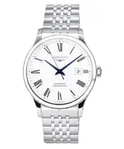 Longines Record Chronometer White Dial Automatic L2.821.4.11.6 30M Mens Watch