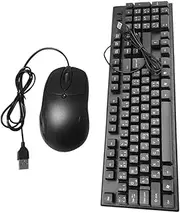 DOITOOL 1Set Wired USB Keyboard and Mouse for Home Office Quiet Keyboard and Mouse Durable Design with Fast Response for Everyday Use Arabic Layout