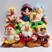 30cm 8pcs Disney Movie Snow White And The Seven Dwarfs Cartoon Plush Toy Kawaii