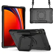 For Samsung Galaxy Tab S9+/Tab S9 Fe+ Case Rotating Kickstand Tablet Cover With Shoulder Strap