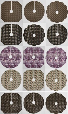 Beer or Wine Christmas Tree Skirt (5 Patterns Available) (3 Shapes Available)