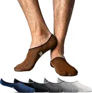 Thirty48 Men No Show Loafer Socks, Boat Shoe Liners with CoolPlus, Non-Slip Grip