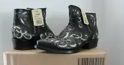 Women's Stetson Ivy/Black Ankle Boots Snip Toe Booties Snip Toe Size 7
