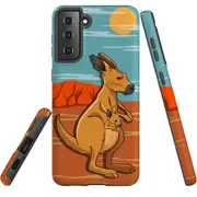 For Samsung Galaxy S22+ Plus Case, Armour Cover, Lovely Kangaroos