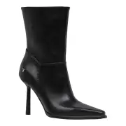 ALLURE BLACK STILETTO ANKLE BOOTS