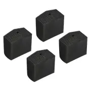 4Pcs Rubber Steep Ladder Accessories Non-Slip Feet Mat Thicken Pad Cover Black