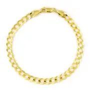 14K Yellow Gold Solid Mens/Women 6mm Cuban Curb Chain Link Bracelet 7.5"