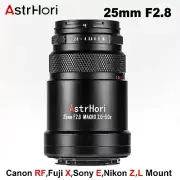 AstrHori 25mm F2.8 Full Frame 2.0-5.0x Macro Lens for FX/RF/E/Z/L Mount Cameras