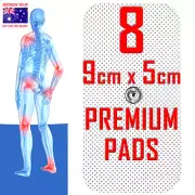 HiDow TENS EMS compatible ELECTRODE PADS - 9cm x 5cm x 8 PREMIUM PADS ⭐⭐⭐⭐⭐