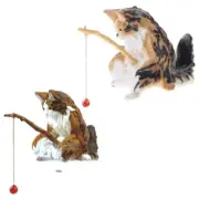 Fish Tank Landscaping Mini Cartoon Fishing Cat Ornaments Aquarium Decorations