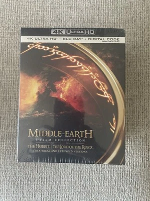 Middle-Earth 6-Film Collection 4K UHD Blu ray LOTR & Hobbit + Digital- New