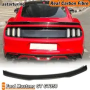 For Ford Mustang GT GT350 2015-2017 Matt REAL Carbon Rear Trunk Lip Spoiler Wing (for: Ford)