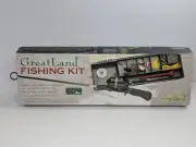 Vintage Great Land Fishing Kit Telescoping Rod W/ Tackle Box And 131 Accessories