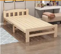 在飛比找樂天市場購物網優惠-廠家直銷價~實木床 實木床現代簡約雙人床簡易經濟型折疊床家用