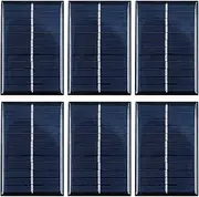 Pack of 6 ZONADA 0.6W 6V Mini Solar Panel, Batter Charger, DIY Home, Science School Projects, Camping,Fishing, Hiking Outdoor Garden Light Charging Tools