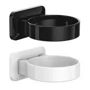 Wall Hanging Hair Dryer Rack Ventilator Rack White/ Black Holder Shelf