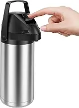 Coffee Dispenser with Pump, 64OZ/1.9L Coffee Carafe for Keeping Hot, Coffee Thermos, Stainless Steel Hot Chocolate Dispenser, Leakproof Insulated Water Dispenser for Hot Drinks