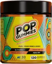 Pop Creatine Gummies with 5G Creatine, Alpha GPC, Betaine, Vitamin B6, B12, to S