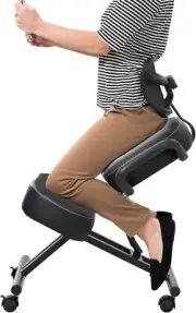 Ergonomic Kneeling Chair with Back Support, Adjustable Stool for Home and Offic
