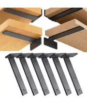 Heavy Duty Shelf Brackets Black Floating Hidden Shelf Bracket 10 Inch( 6 Pack)