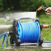 Heavy Duty Garden Hose Reel Set with Storage 20M Tube High Pressure Water Gun for Household Cleaning Irrigation and Car Wash