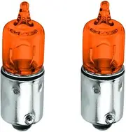cyclingcolors 2 x light bulbs, 12 V, 10 W, BA9S orange, car motorcycle indicators