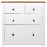 NNEVL Sideboard White 80x40x83 cm Pinewood Panama Range