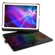 Keyboard Case for iPad 9th Generation,7 Color Backlight iPad Keyboard for Black