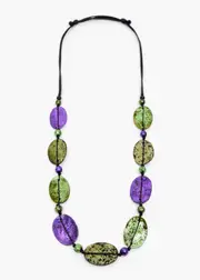 [Taking Shape] Taking Shape Long Metallic Oval Necklace in Multi - Women's Accessories Multi