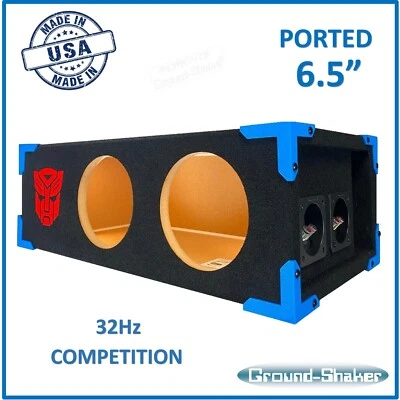 6.5 Dual Ported / Vented Sub Box Subwoofer Enclosure Speaker Box 32Hz