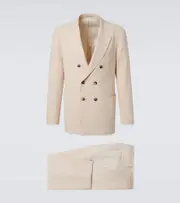 [Brunello Cucinelli] Brunello Cucinelli Double-breasted linen suit AU 102 pink