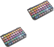 KALLORY 2 Boxes Portable Set Powder Watercolor Kit for Boys and Girls Adults Professional Watercolor Supplies