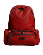 Dolce & Gabbana Red Patent Leather Logo Plaque Backpack Bag - RRP 1987.2 USD