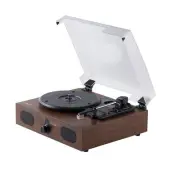 Bluetooth Turntable Vinyl Record Player 3-Speed Built-in Speakers – Black