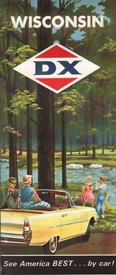 1964 D-X Road Map: Wisconsin NOS