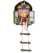 Fairy House Tree Hanging Sculpture Outdoor Garden Resin Craft Miniature Statue