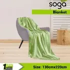 SOGA Soft Warm Knitted Blanket Light Acrylic Bed Couch Decor Cover Green